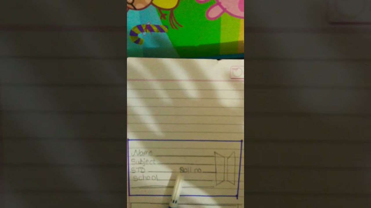 💜BTS book label making 💜 #Tanay art and craft#shortsvideo 💜