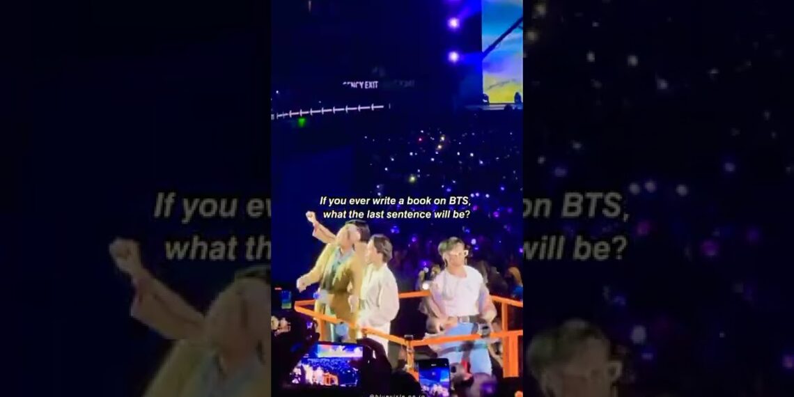 If you ever write a book on BTS what will the last sentence be?  #shorts