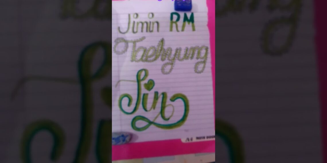BTS MEMBERS name calligraphy