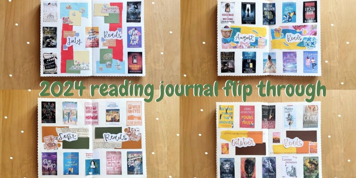 i read 112 books in a year! | 2024 completed reading journal flip through