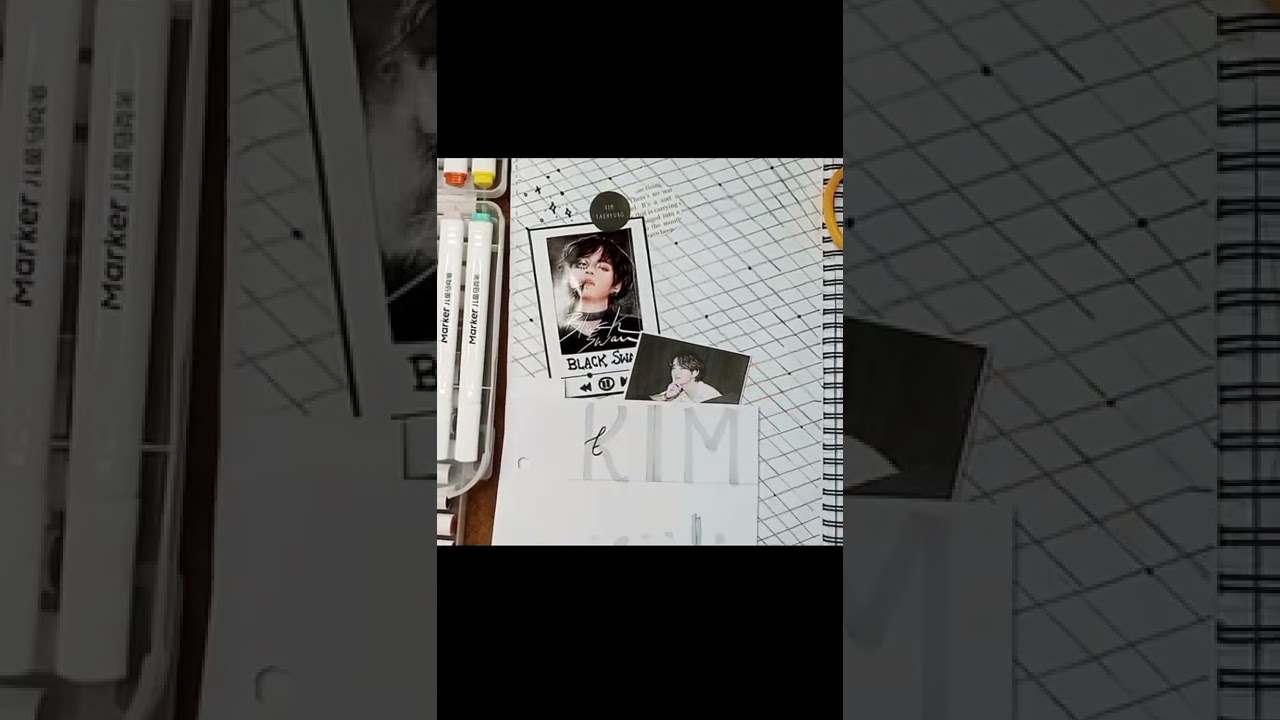 Cool things for JOURNALING | how to make aesthetic BTS journal #shorts #drawing #fyp #bts