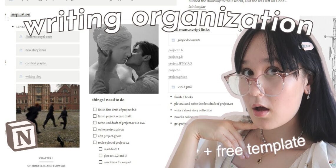 how i organize my writing projects ☁️°✧｡ *aesthetic* NOTION TOUR + FREE TEMPLATE #analuisany
