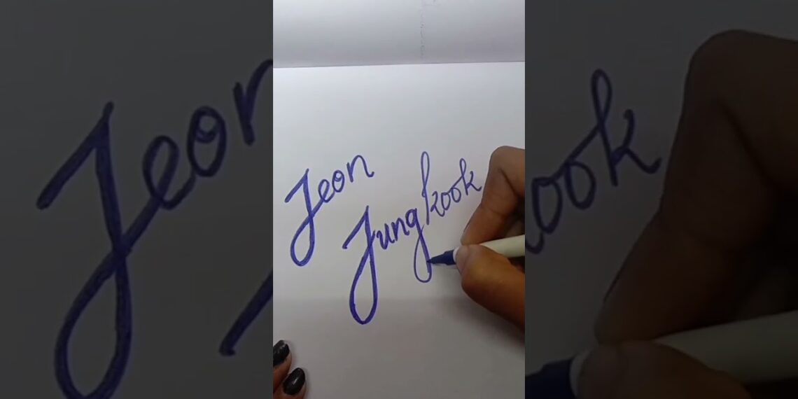 💜Comment your name💜I’ll write it #bts #btsarmy #calligraphy