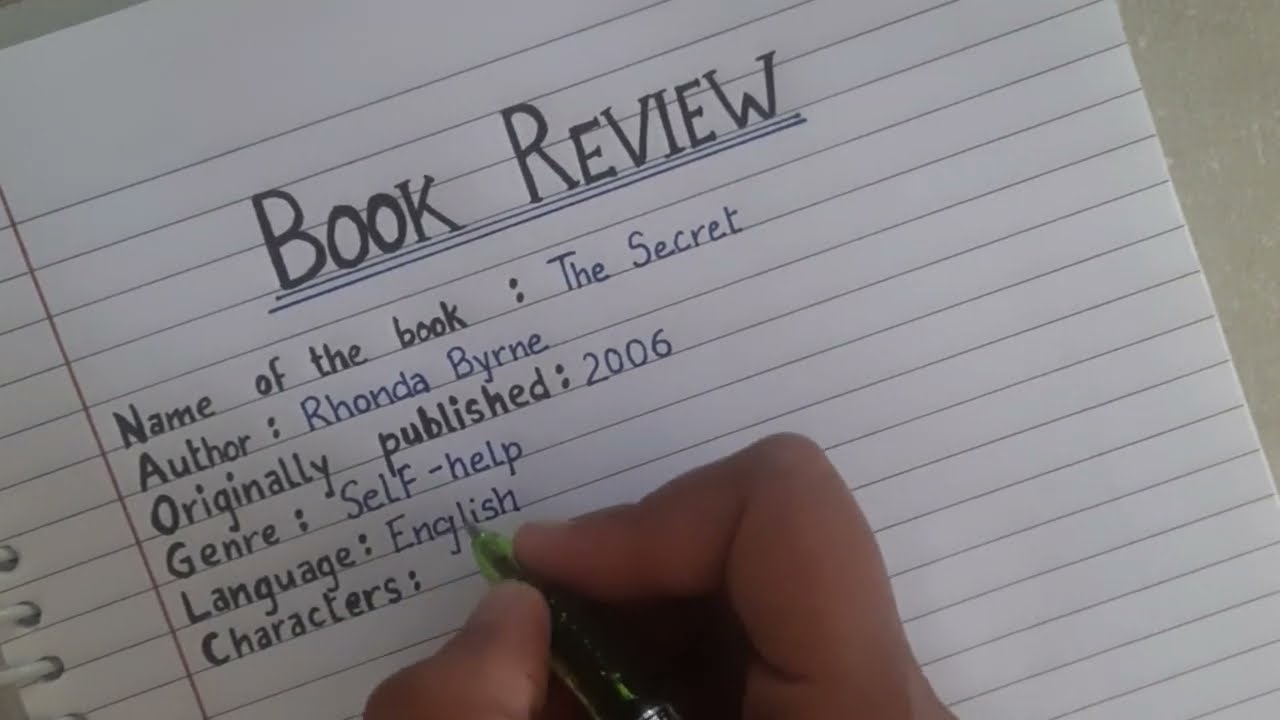 How to write book review || Book Review of “The Secret” || Book Review for exams ||