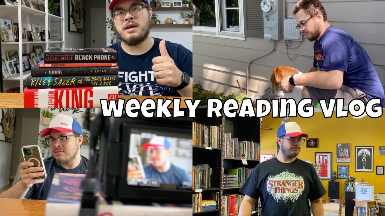weekly reading vlog || reading 5 books, bts of filming, starting channels, book haul weekly reading vlog || reading 5 books, bts of filming, starting channels, book haul