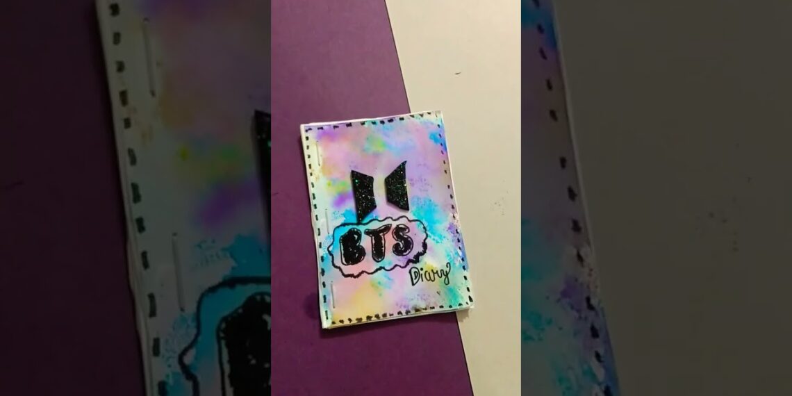Diy BTS diary pls watch till end for the result 🙂😉 you must have to try #bts #easy #shorts pls like
