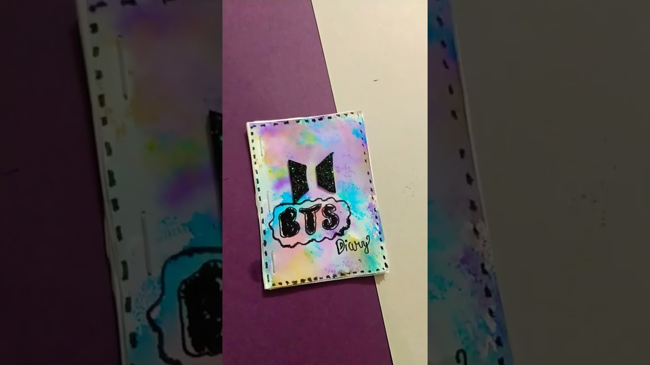 Diy BTS diary pls watch till end for the result 🙂😉 you must have to try #bts #easy #shorts pls like