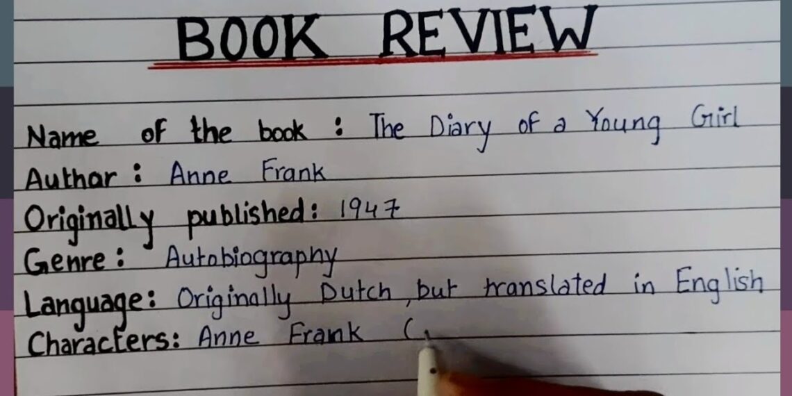 How to write Book Review || The diary of a young girl Review || Anne frank book Review || 200-250
