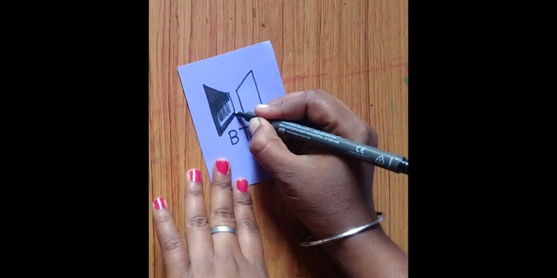 Diy  greetings card for BTS 💜 😍 #nancycreativevideos #youtubepartner #shorts 🤩💜