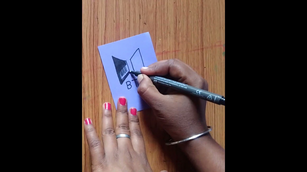 Diy  greetings card for BTS 💜 😍 #nancycreativevideos #youtubepartner #shorts 🤩💜