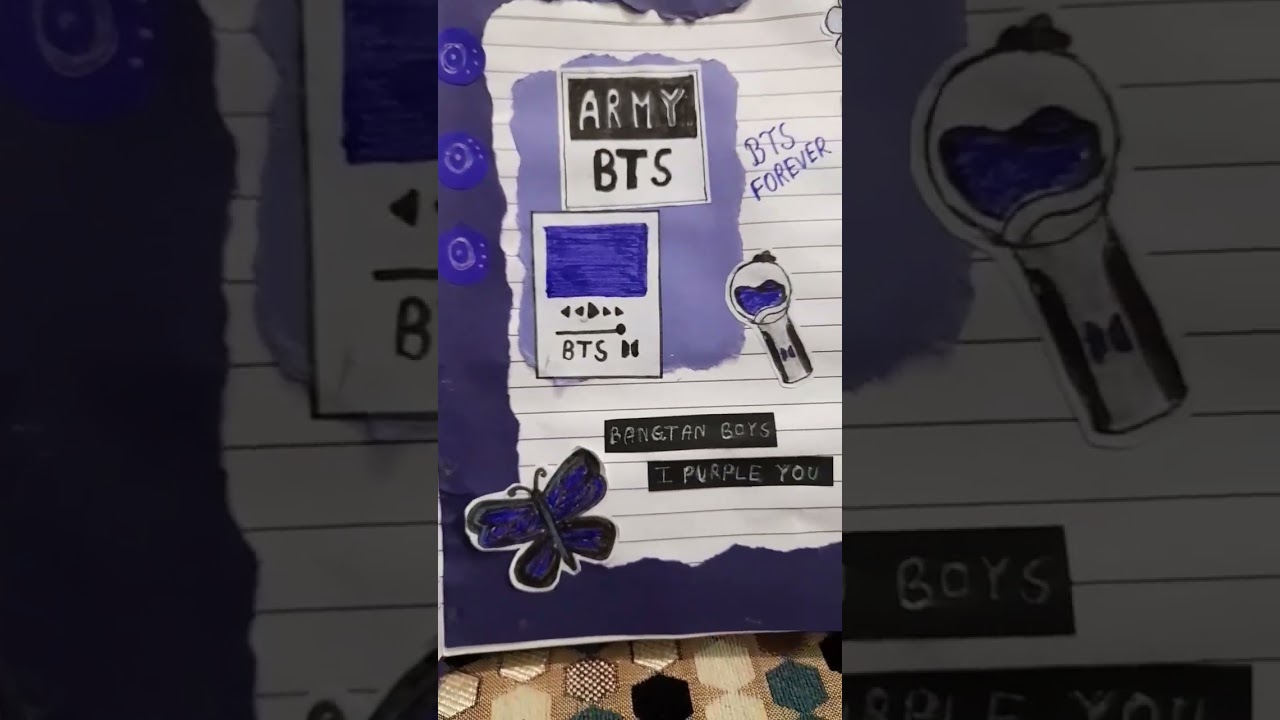 BTS journal 💜purple💜 #bts #shorts #ytshorts #yamyachaudharystudio