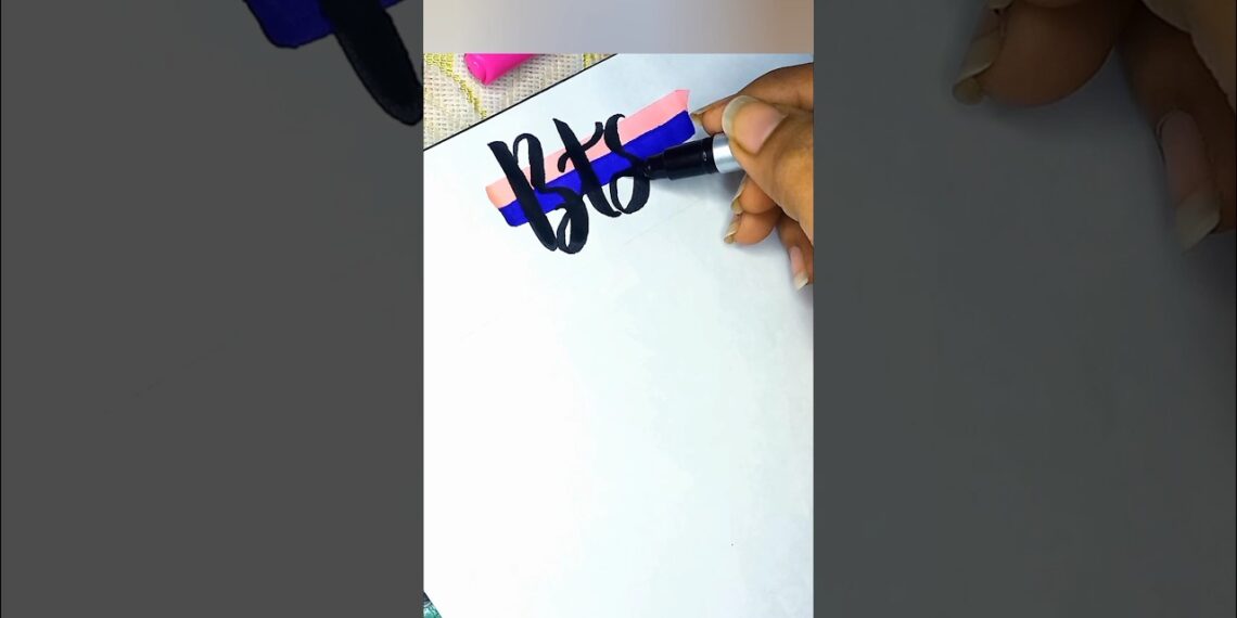 BTS #calligraphy #art #trending #viral #shorts #bts #btsarmy #explore #subscribe #short #trend #love