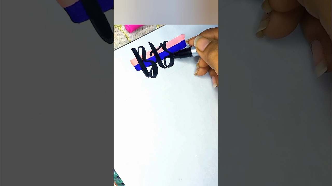 BTS #calligraphy #art #trending #viral #shorts #bts #btsarmy #explore #subscribe #short #trend #love