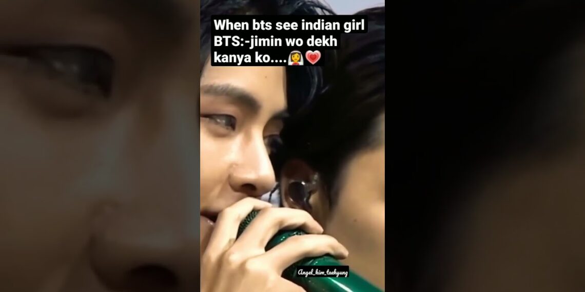 When bts see indian girl BTS be like:- jimin wo dekh kanya ko….👰💗 #bts #shorts #btshindi