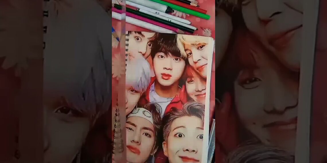 sketch book tour| tried to sketch every on my bts diary| eye drawing| aesthetic vlog #shorts
