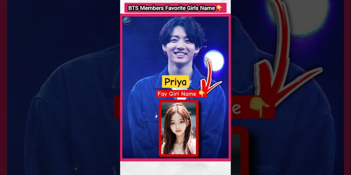 BTS Members Favorite Girls Name 👆 | #facts #amazingfacts #factsinhindi #jungkook #bts
