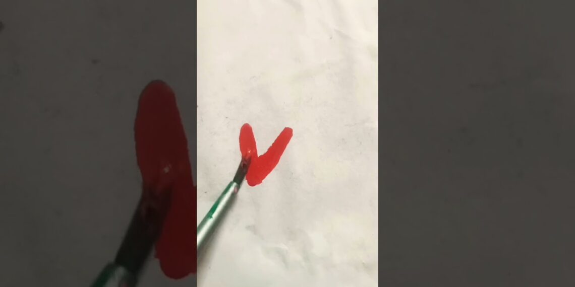 writing BTS v in paint