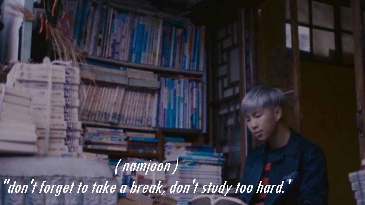 [BTS AMBIENCE ASMR] | Library studying with Namjoon [whispers, reading & writing sounds + fake subs]
